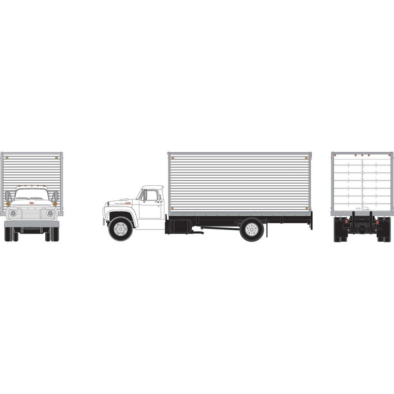 Athearn 10058 HO White Ford F850 Box Van
