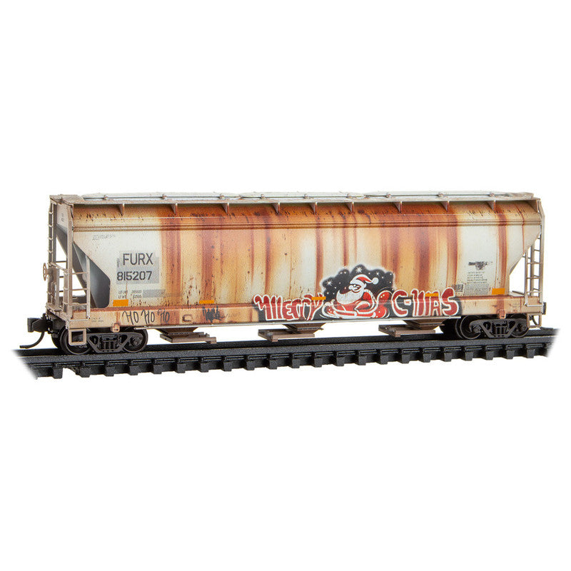 Micro-Trains 98305083 N First Union Rail Leasing 3-Bay Covered Hopper (Set of 3)