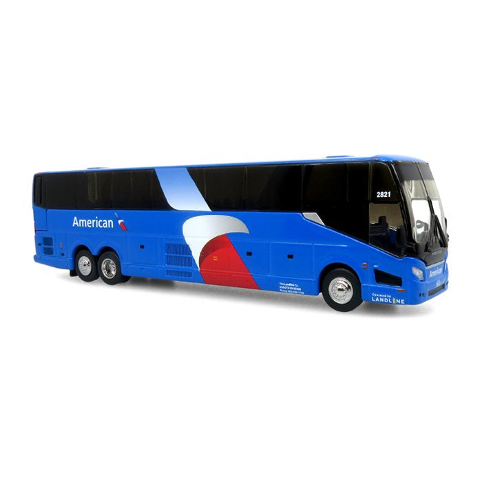 Iconic Replicas 87-0449 1:87 Landline/American Airlines Prevost H3-45 Coach
