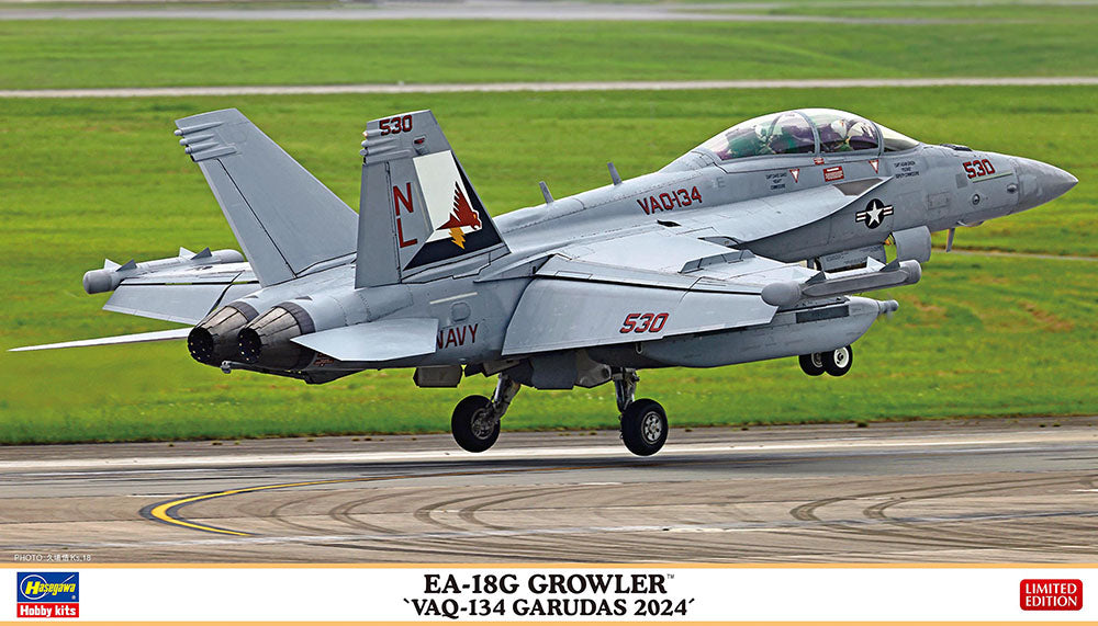 Hasegawa 02487 1:72 EA-18G Growler VAQ-134 Garudas 2024 Aircraft Model Kit