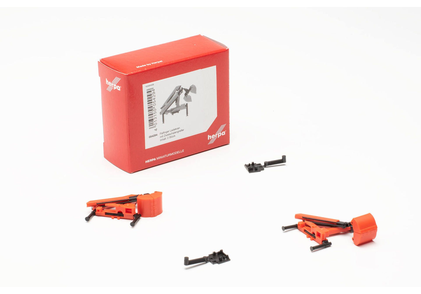 Herpa 054294 1:87 Loading Crane with Clamshell Bucket (Pack of 2)