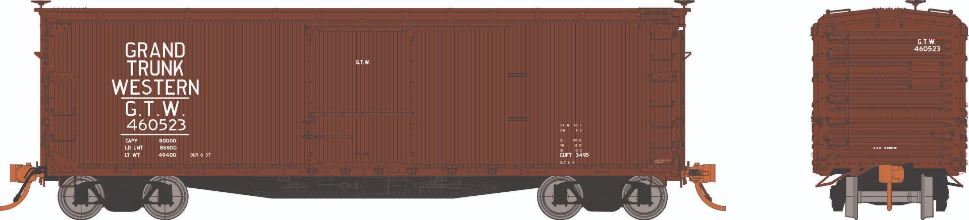 Rapido Trains 130121A HO GTW USRA Double-Sheathed Boxcar Single Car