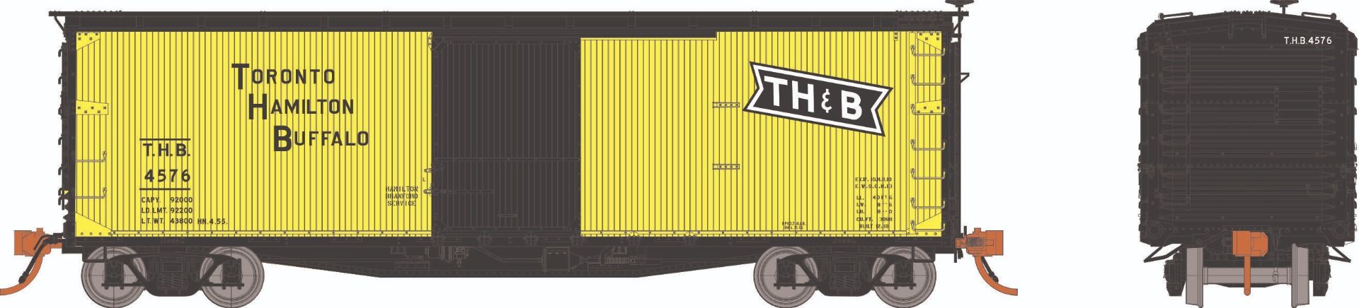 Rapido Trains 130115 HO TH&B USRA Double-Sheathed Boxcar #2 (Pack of 2)