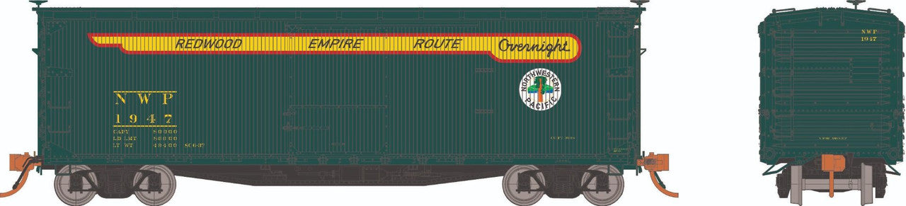 Rapido Trains 130124 HO Northwestern Pacific Express USRA Boxcar (Pack of 6)