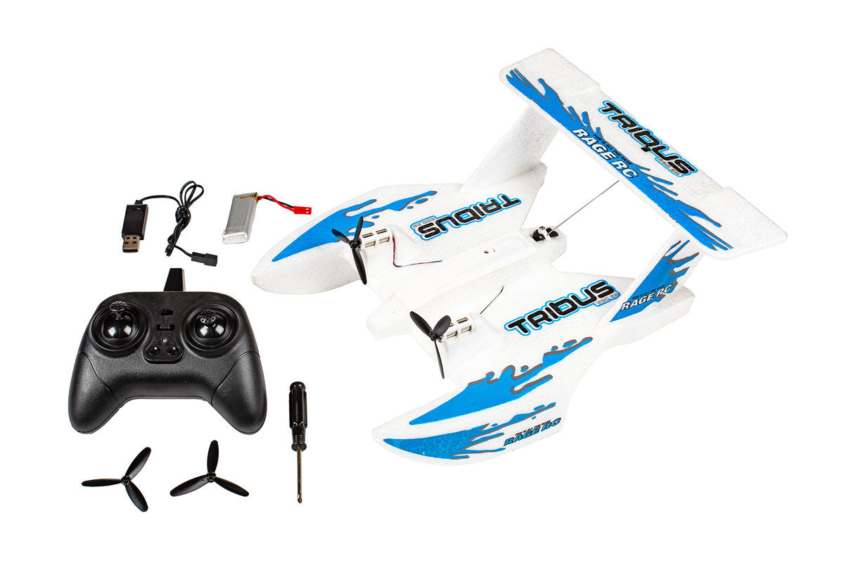 Rage R/C 3100 Blue Tribus 250 Electric Powered RTF Amphibious Aircraft
