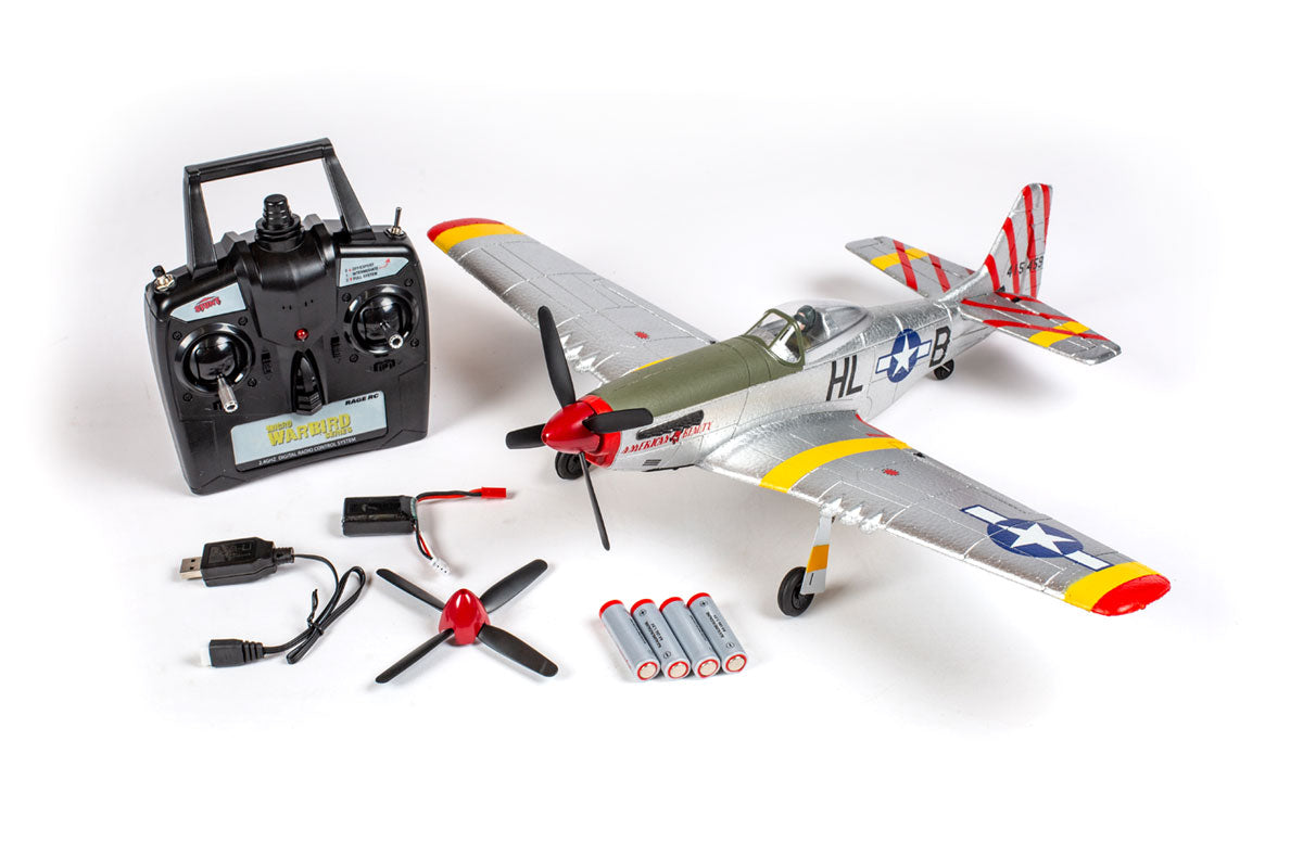 Rage R/C A1600 P-51D Mustang 500mm Brushless RTF Warbird with PASS System