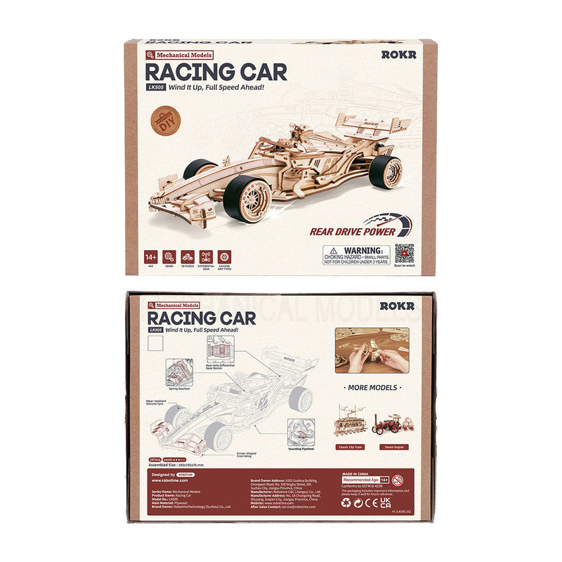 Robotime LK505 ROKR Racing Car 3D Wooden Puzzle