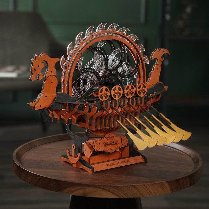 Robotime LK802 ROKR Viking Dragon Ship Mechanical 3D Wooden Puzzle