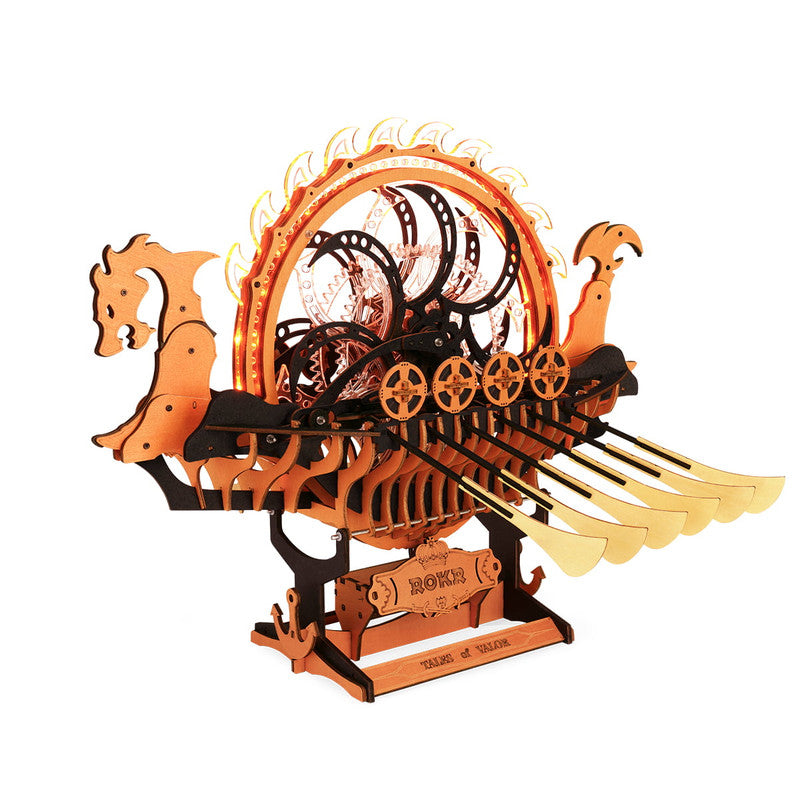 Robotime LK802 ROKR Viking Dragon Ship Mechanical 3D Wooden Puzzle