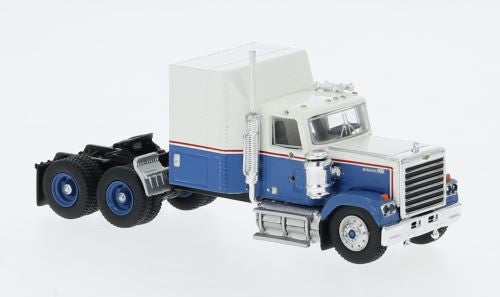 Brekina Automodelle 85781 HO White/Blue/Red Chevrolet Bison Semi Tractor Only