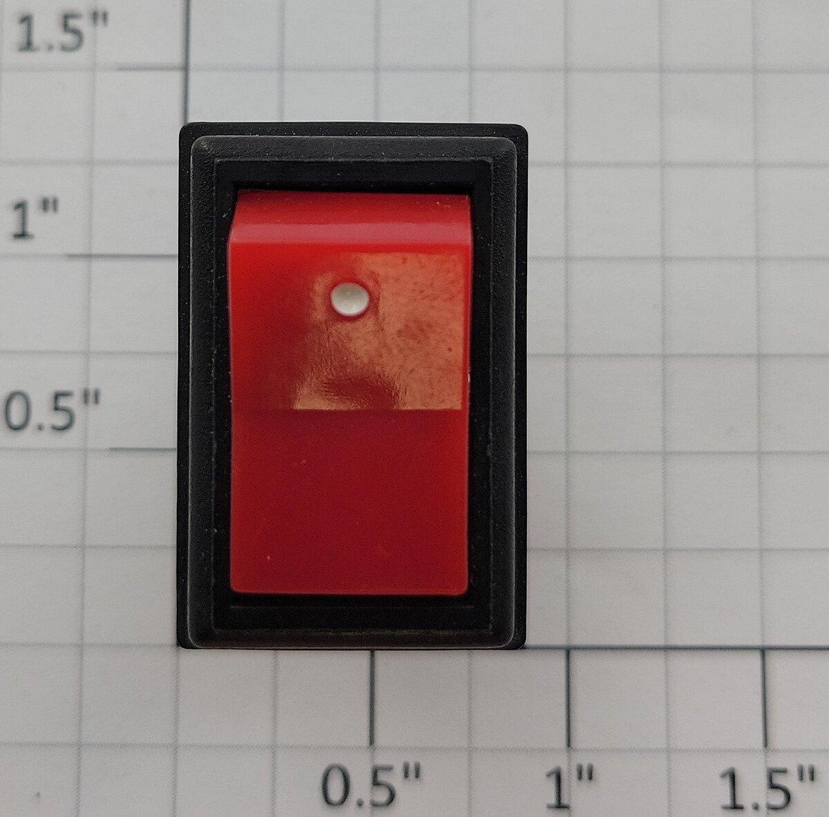 Acme R1211-1 SPST Red Rocker Panel Switch 6A @ 120VAC without Hardware