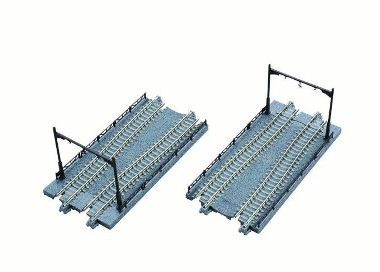 Kato 40-025 N 124mm UNITRAM Shared-Exclusive Boundary Track (Pack of 2)