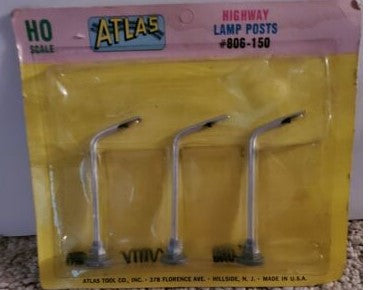 Atlas 806-150 HO Highway Lamp Posts (Set of 3)