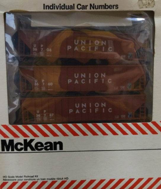 McKean 153 HO Scale Union Pacific Hopper Car Numbers (Set of 3)