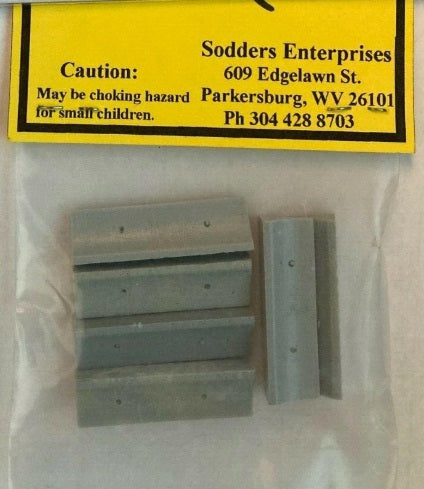 Sodders Enterprises O-12 Concrete Barriers Hand Made (Pack of 3)