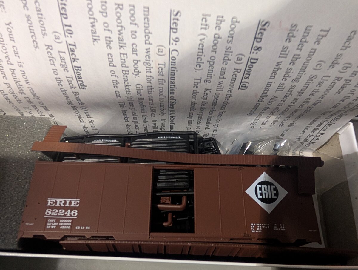 InterMountain 41804-07 HO Scale Modified Erie 40' AAR Boxcar Kit #82246