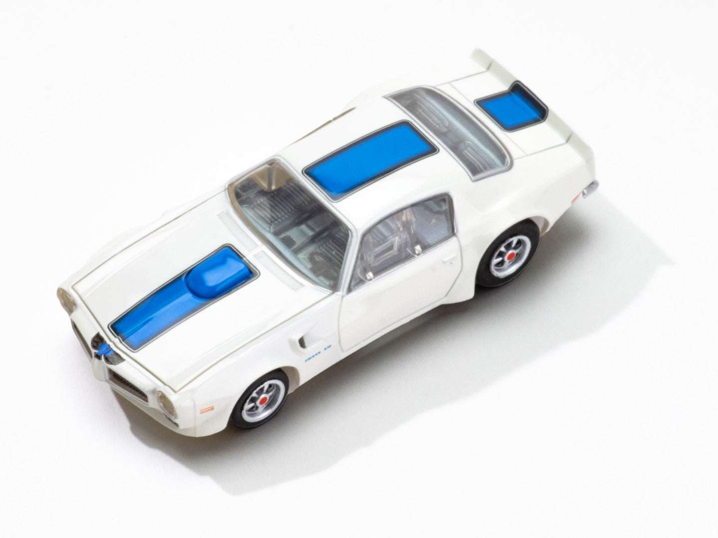 AFX 22096 1:64 White/Blue Mega G+ LWB 1970 Firebird Trans Am Slot Car