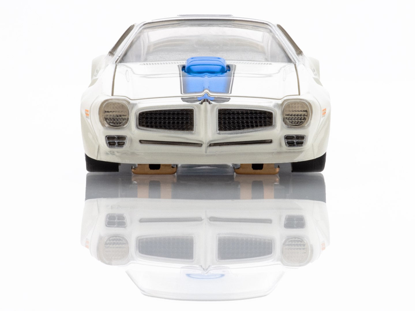 AFX 22096 1:64 White/Blue Mega G+ LWB 1970 Firebird Trans Am Slot Car