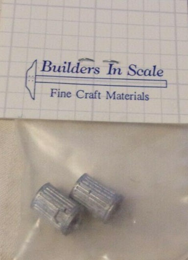 Builders-in-Scale 7418 O And 1/4" Scale White Metal Garbage Cans (Pack of 2)