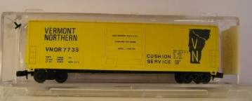 Athearn 7735 N Scale Vermont Northern 50ft Rib-Side Slide Door Box Car
