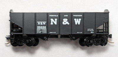 Micro-Trains 91010 N Scale Norfolk & Western 33' Rib Side Twin Bay Hopper #39636
