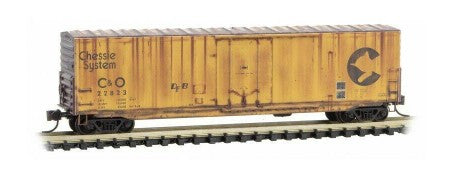 Micro-Trains 18152120 N Scale C & O Chessie System Weathered 50' Standard Box