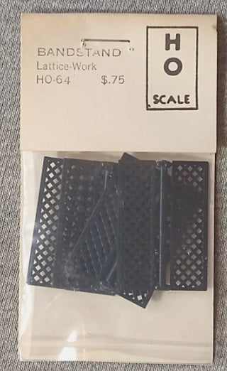 Grandt Line 64 HO Bandstand Lattice Work Plastic Part