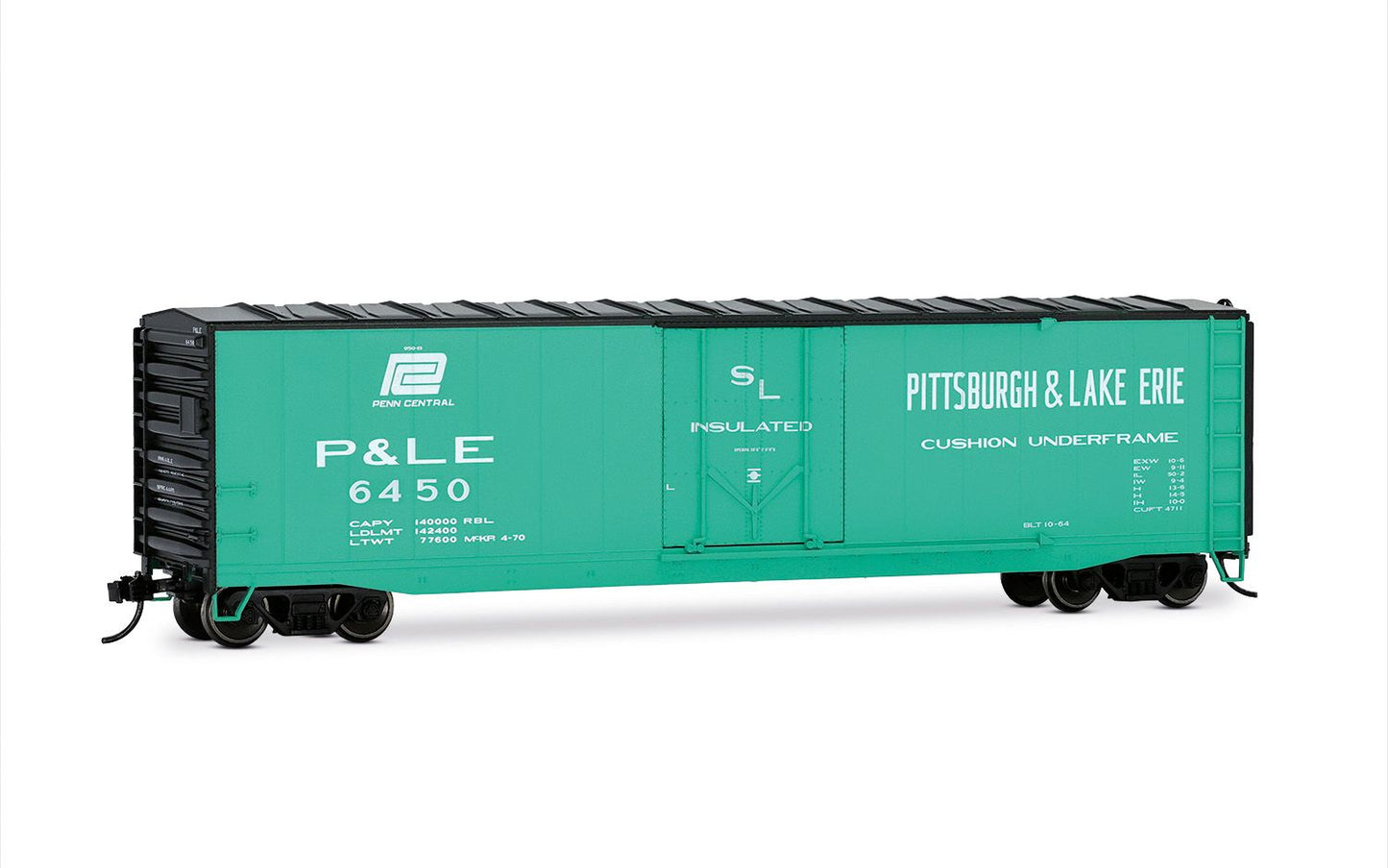 Rivarossi HR6663B HO P&LE 50' Plug-Door Boxcar No Roofwalk #6450