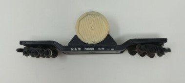 Trix 70999 N Scale Norfolk & Western (N&W) Depressed Flatcar with Cable Load