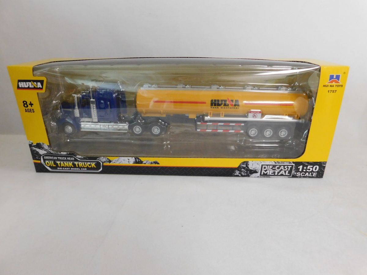Imex 14584 1:50 Blue/Yellow American Truck Head Oil Tank Truck Diecast Model