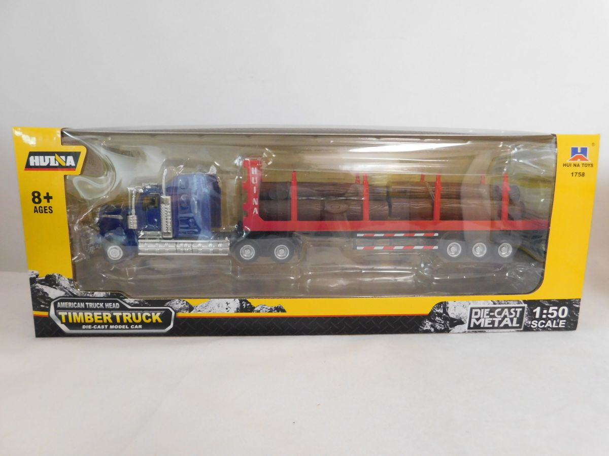 Imex 14585 1:50 Blue/Red American Truck Head Timber Truck Diecast Model