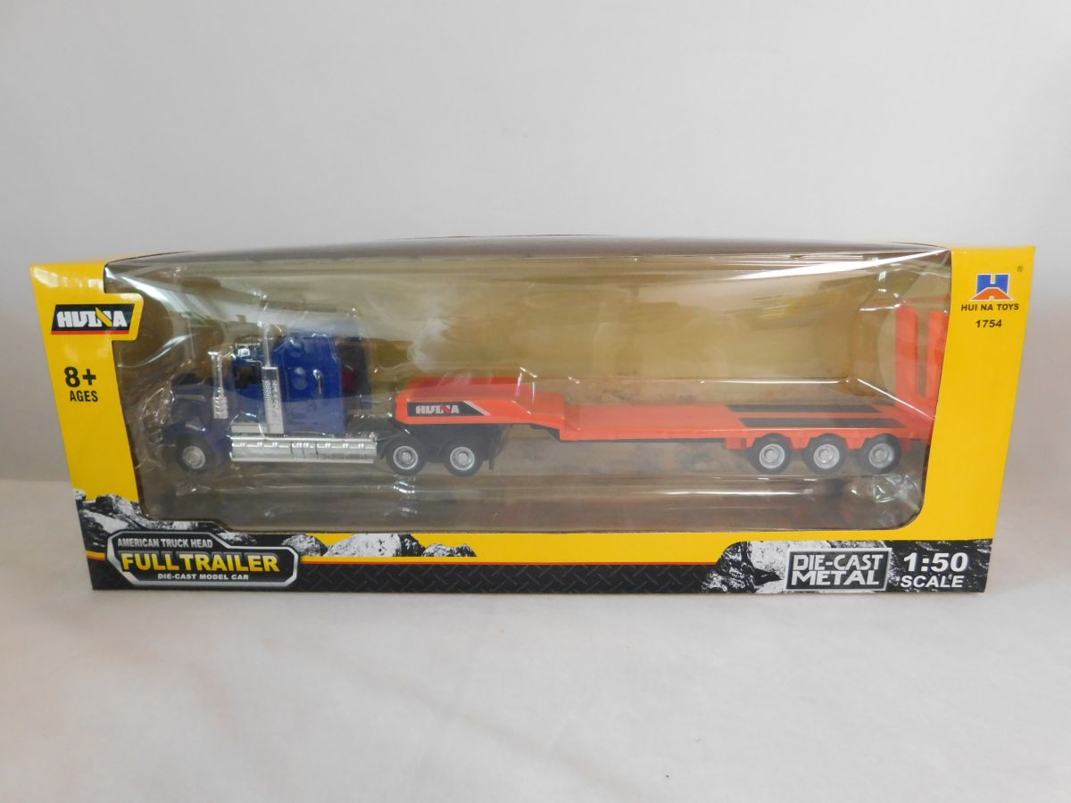 Imex 14577 1:50 Blue/Red American Truck Head Full Trailer Diecast Model