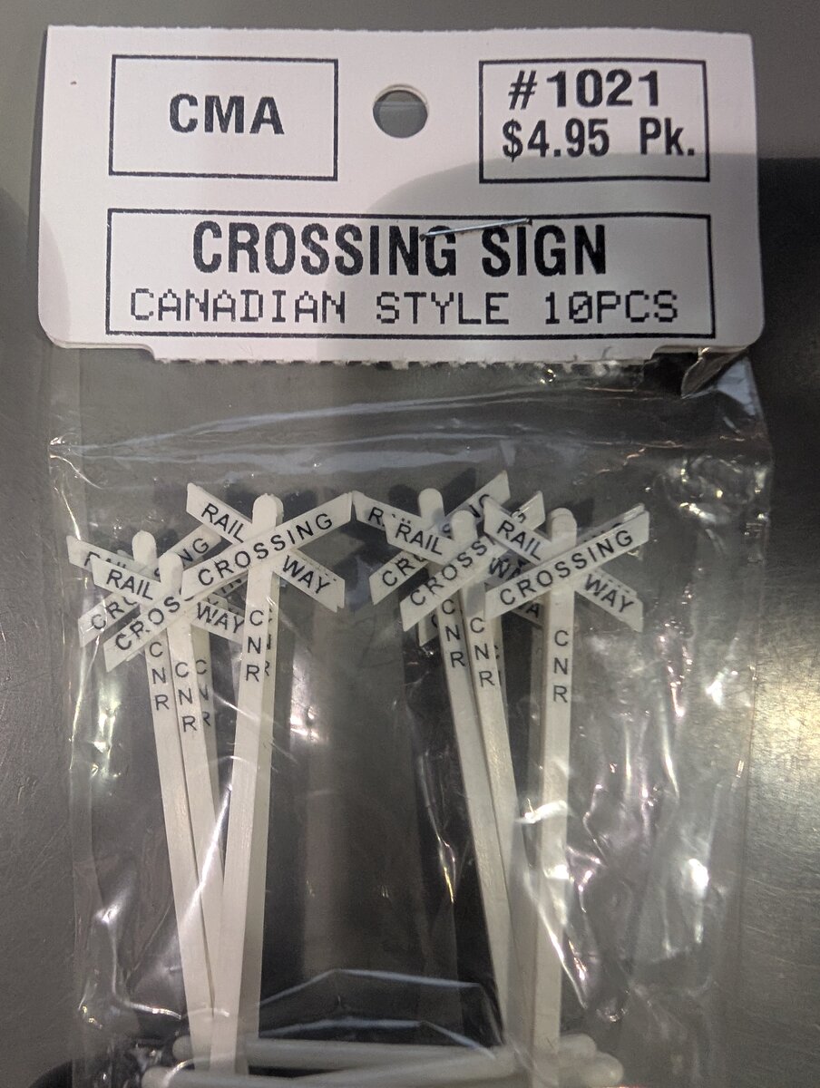 Creative Models Associates 1021 HO Scale Canadian Style Railroad Crossing Signs