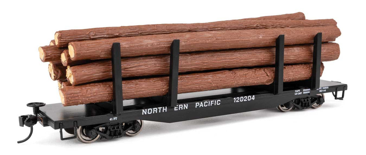 Walthers 910-50909 HO Northern Pacific Ready to Run 45' Logging Flatcar #120321
