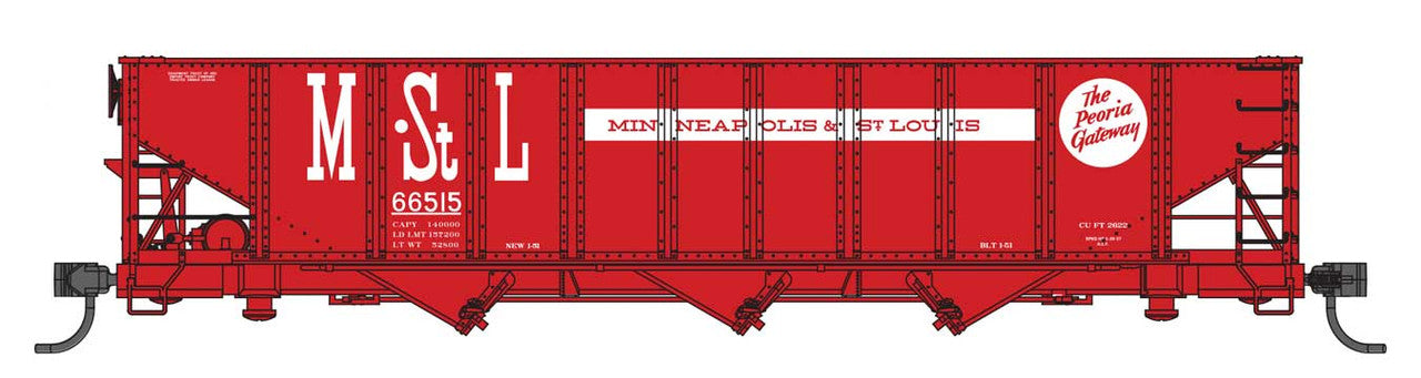 Walthers 910-56715 HO M&StL 70-Ton AAR 3-Bay Open Hopper #66743