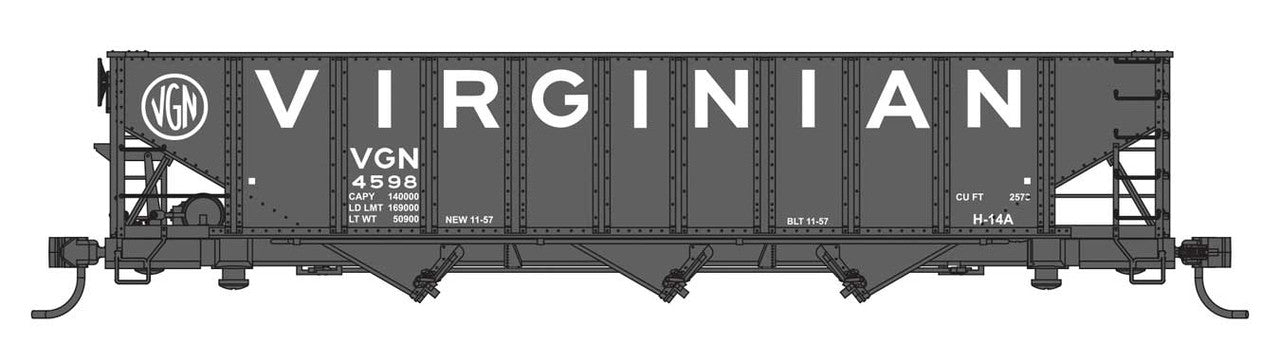 Walthers 910-56730 HO Virginian 70-Ton AAR 3-Bay Open Hopper #4675