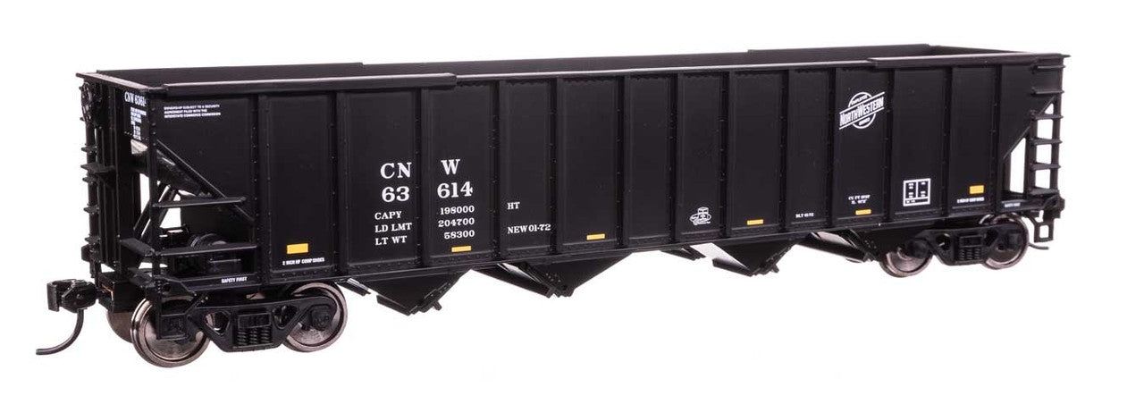 Walthers 910-57804 HO Chicago & Northwestern RTR 50' 100-Ton 4-Bay Hopper #63614
