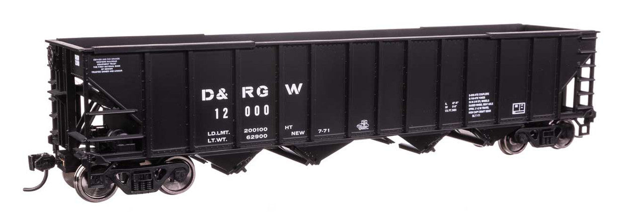 Walthers 910-57814 HO D&RGW Ready to Run 50' 100-Ton 4-Bay Hopper #12081