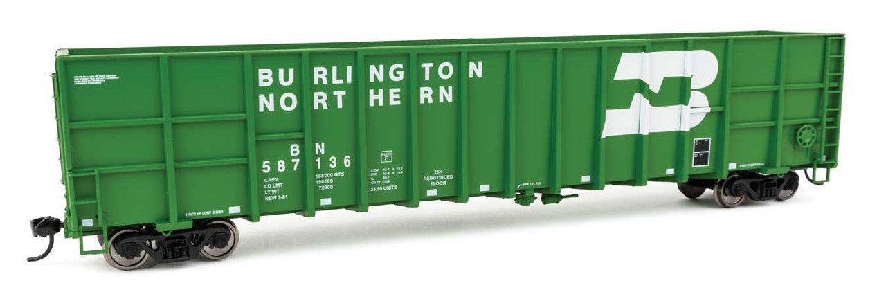Walthers 910-6106 HO Burlington Northern RTR 61' Wood Chip Gondola #587141