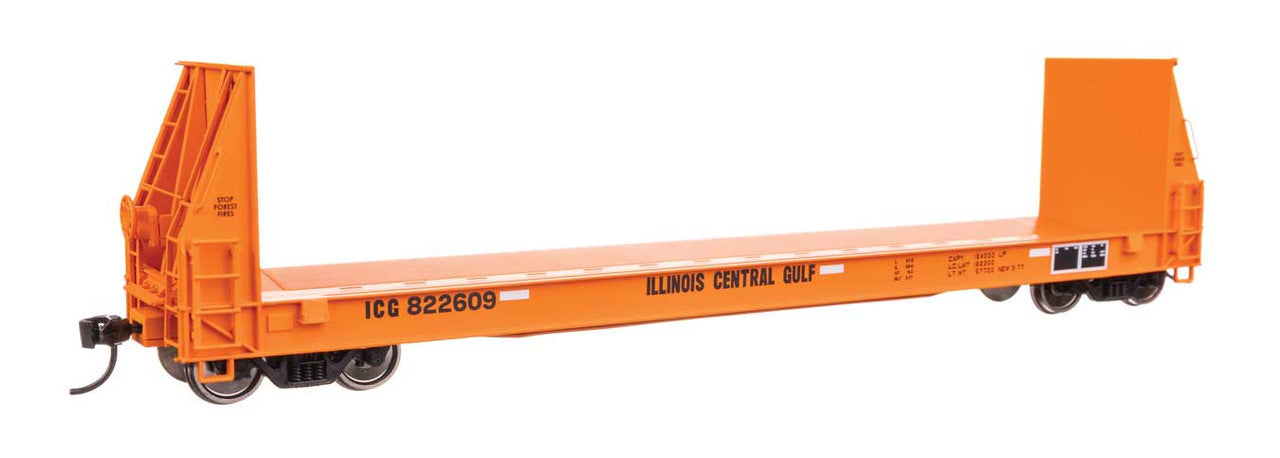 Walthers 920-104523 HO Illinois Central Gulf 50' Sieco Pulpwood Flatcar #822609