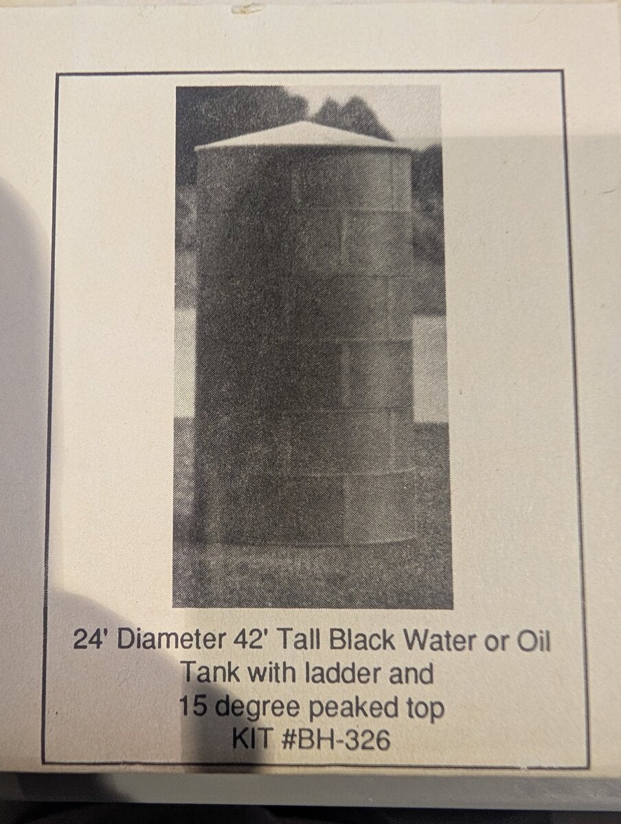 BH Models BH-326 24' Diameter 42' Tall Black Water or Oil Tank w/Ladder & Peaked