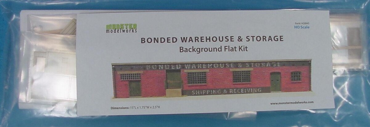 Monster Model Works HOBWS HO Bonded Warehouse & Storage Background Flat Kit