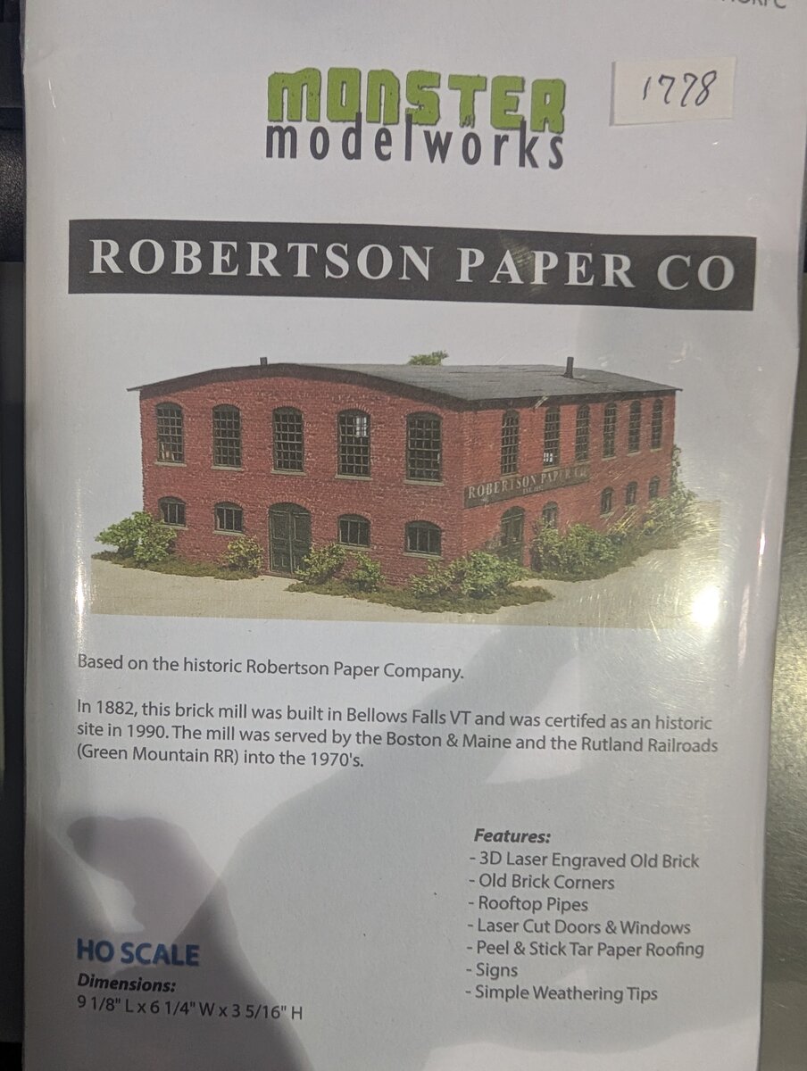 Monster Model Works HORPC HO Robertson Paper CO Building Kit