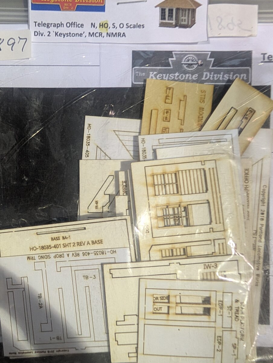 Keystone Model Works 18035 HO NMRA Telegraph Office Laser Kit Building Kit