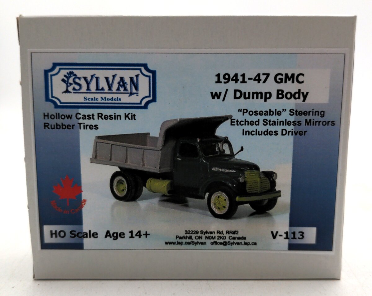 Sylvan Scale Models V-113 1:87 GMC 2 Ton w/Dump Body, 1941-47 Model Kit