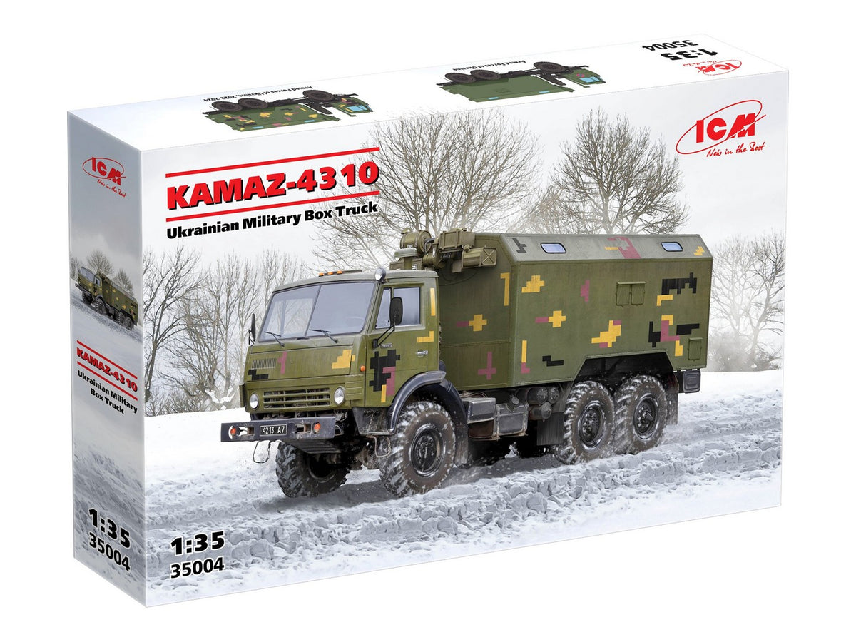 ICM 35004 1:35 KAMAZ-4310 Ukrainian Military Box Truck Plastic Model Kit