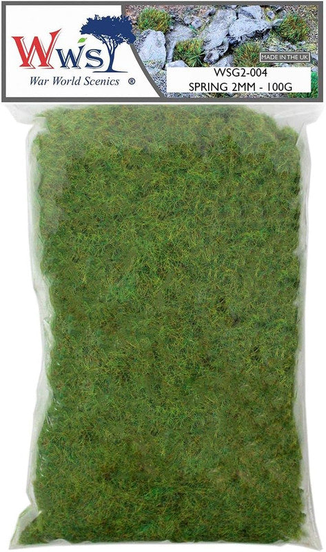 WWScenics WSG2-004 2mm Spring Static Grass - 100 grams