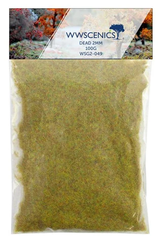 WWScenics WSG2-049 2mm Dead Static Grass - 100 g Bag