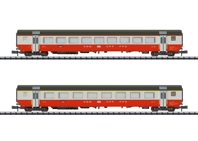 Trix 18721 N Swiss Federal Railways Express Train Car Part 2 (Set of 2)