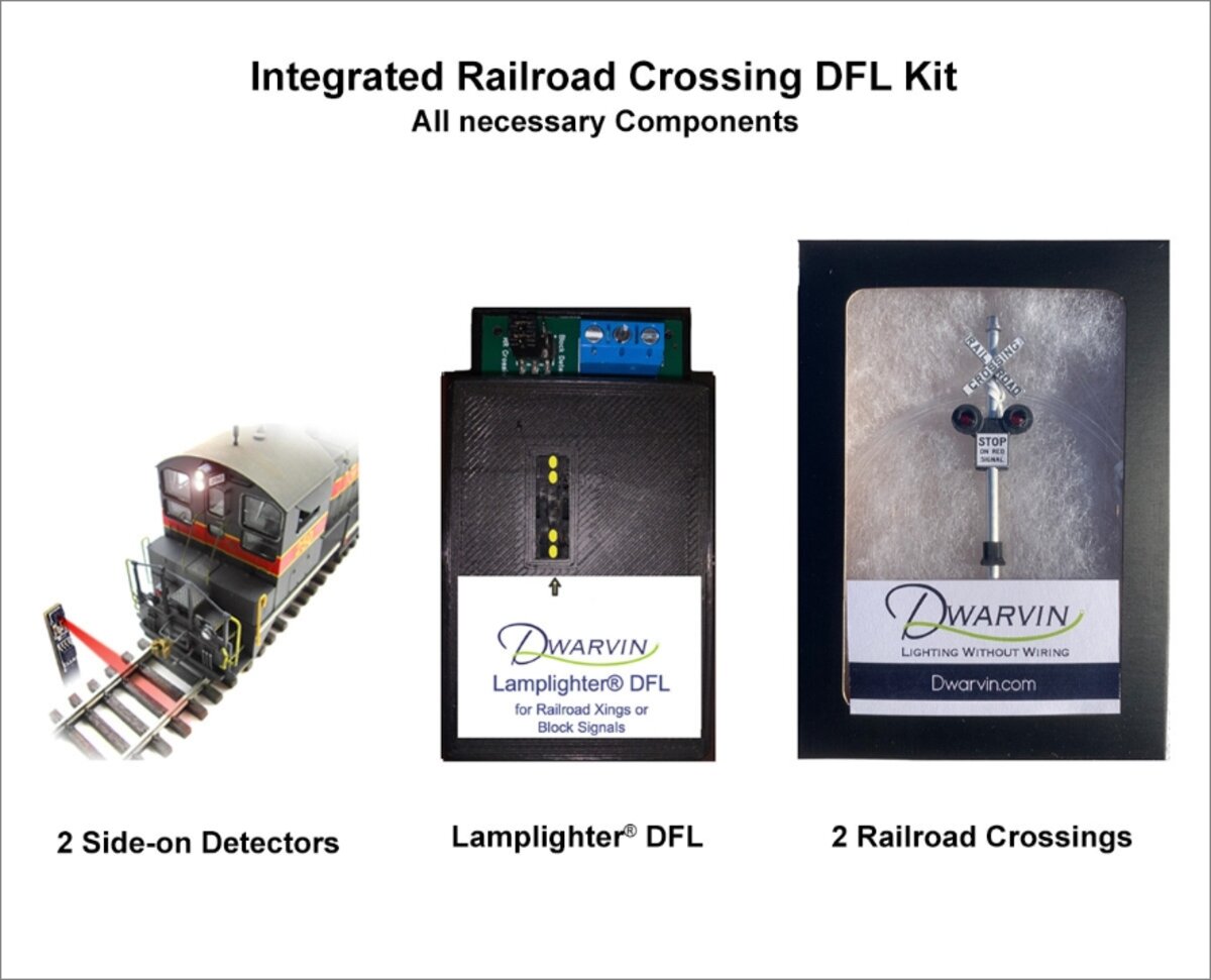Dwarvin DVIRRXK601 O Scale (2-Rail) Crossing Flasher Kit w/ Power Supply